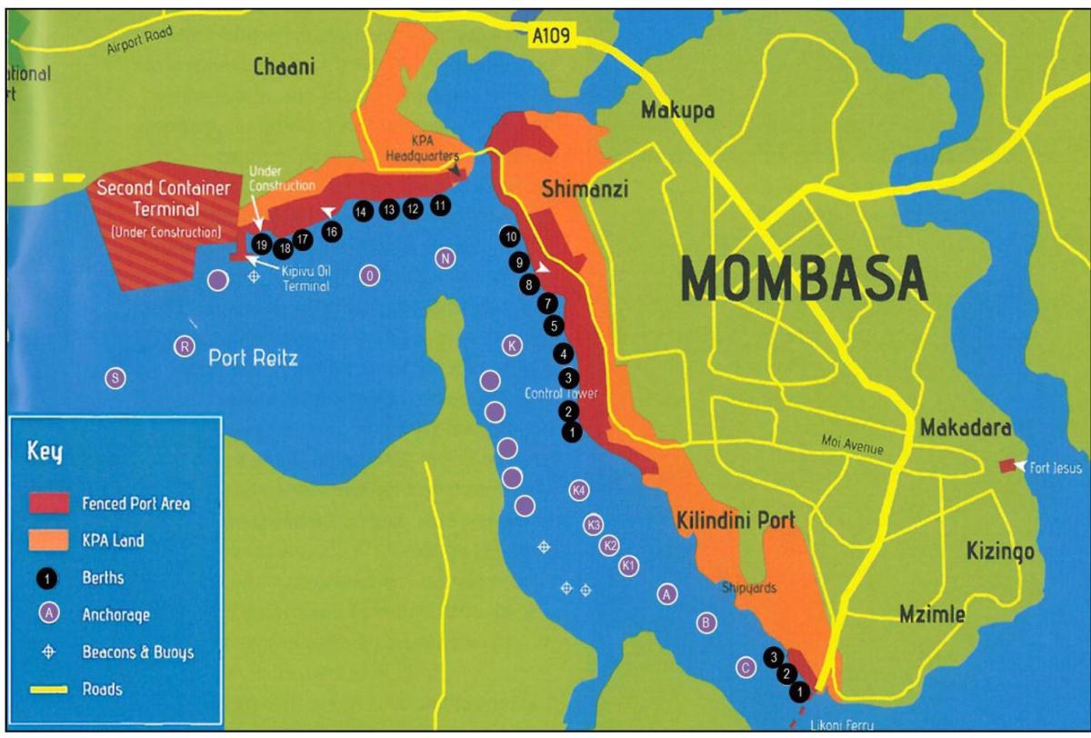რუკა mombasa კენიაში