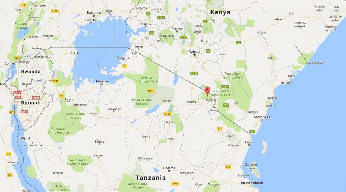 მსოფლიო რუკა გვიჩვენებს, კენიაში