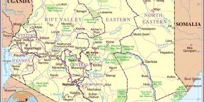 კენიაში საგზაო რუკა დეტალური